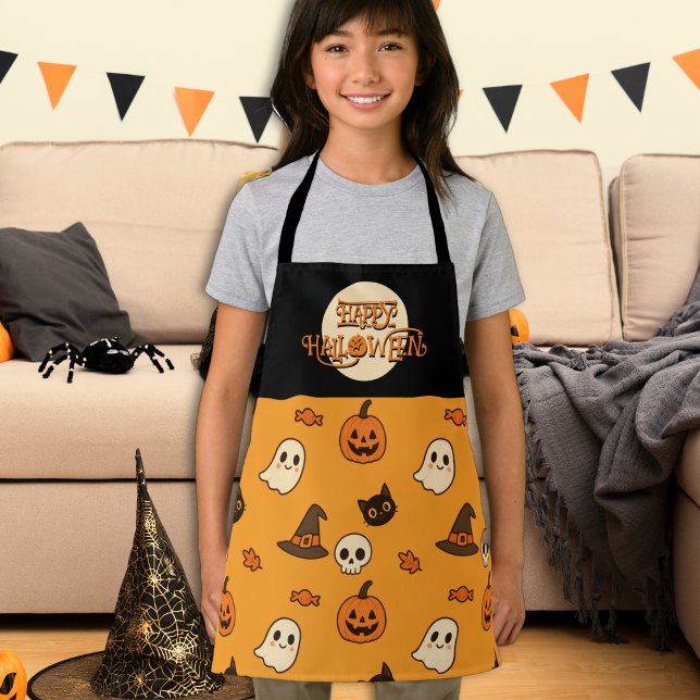 Tablier Halloween pour enfants mignons – Citrouill (Créateur téléchargé)