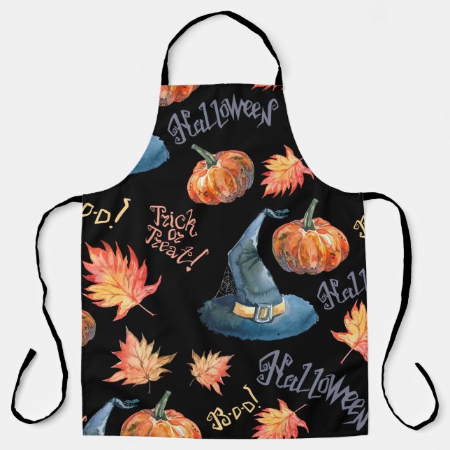 Tablier Halloween seamless pattern with halloween pumpkin, (Recto)
