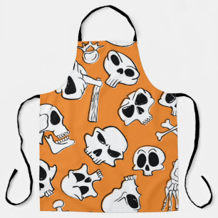 Tablier Halloween Skulls Bones DoodMotif