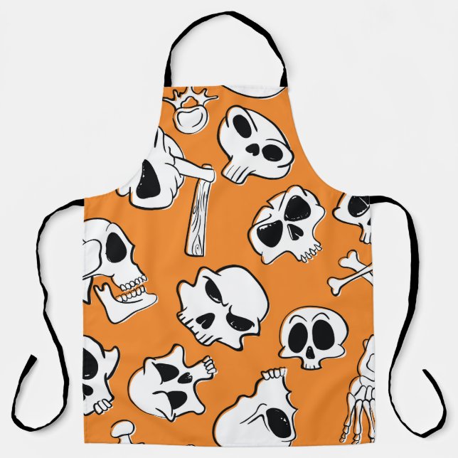 Tablier Halloween Skulls Bones DoodMotif (Recto)