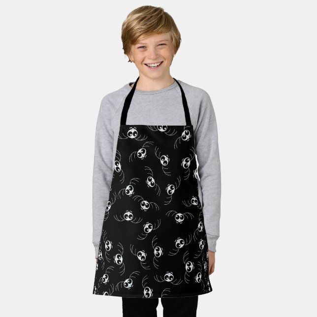 Tablier Halloween Squelette Bats (Porté)