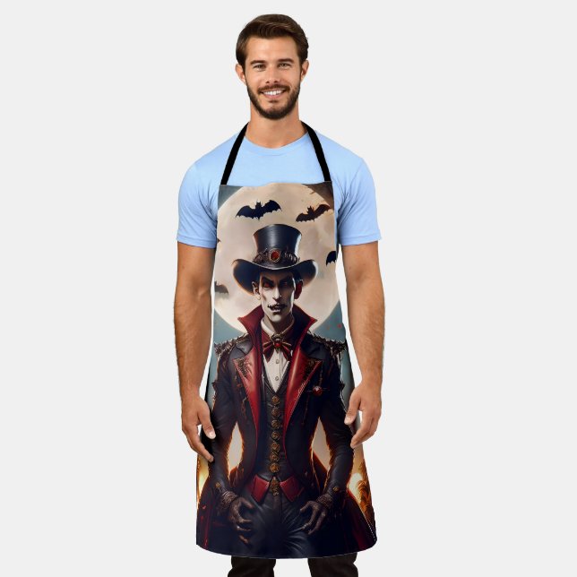Tablier Halloween Steampunk Gothique Zombie Vampire (Porté)