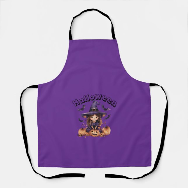 Tablier Halloween Witch et Citrouille Apron (Recto)