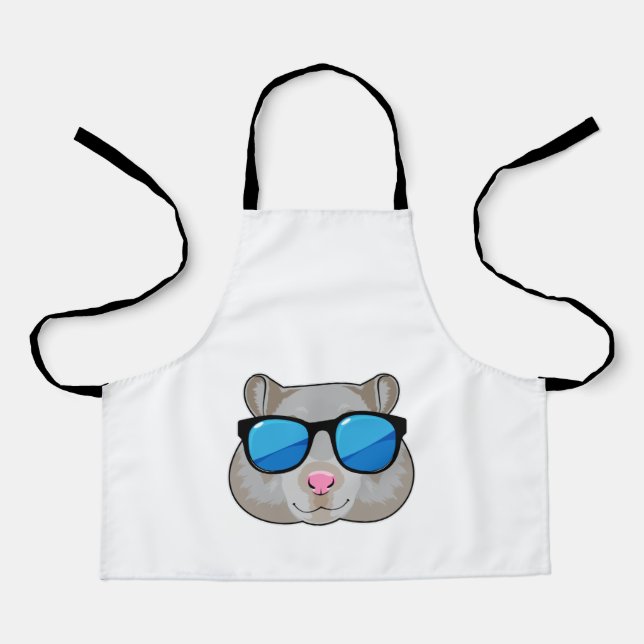 Tablier Hamster avec lunettes de soleil (Recto)