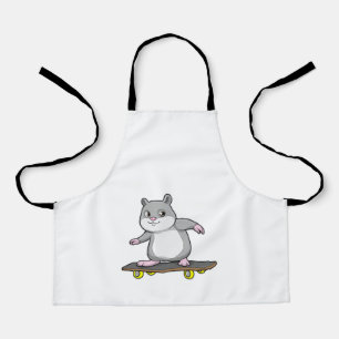 Tablier Hamster en patinage avec skateboard