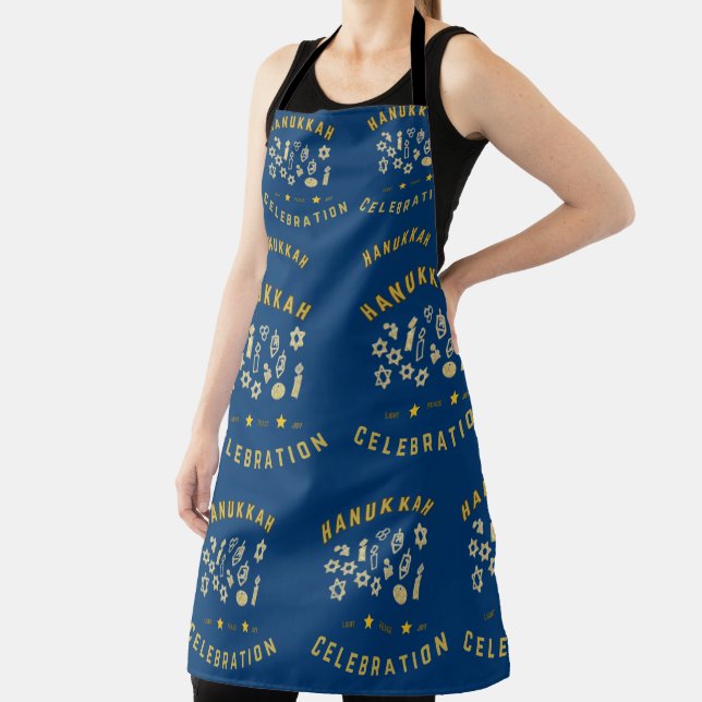 Tablier Hanoukka Bleu Petit Moyen Grand Tout Âge Apron (Insitu)