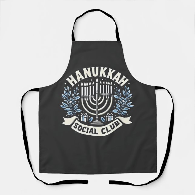 Tablier Hanoukka Social Club Funny Jewish Hanoukka (Recto)