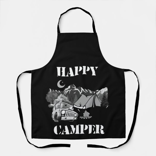 Tablier Happy Camper Funny Camping (Recto)