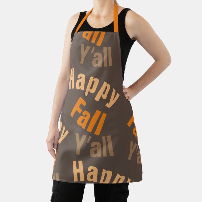 Tablier Happy Fall Y’all Southern Automne Salutation (Insitu)