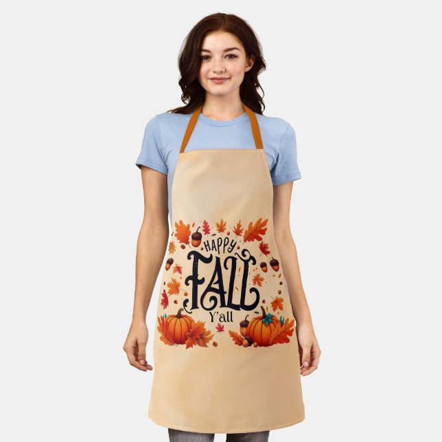 Tablier Happy Fall Y'all classique (Porté)