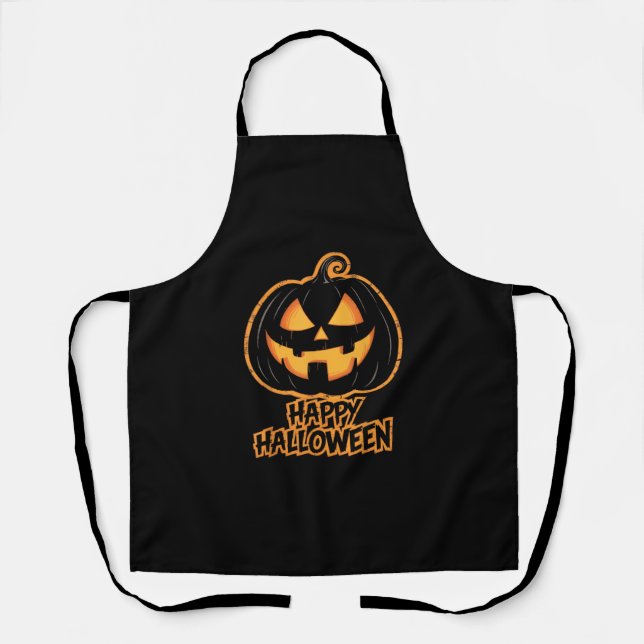 Tablier Happy Halloween for Men and Women - Pumpkin (Recto)
