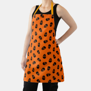 Tablier Happy Halloween Tendance crâne orange