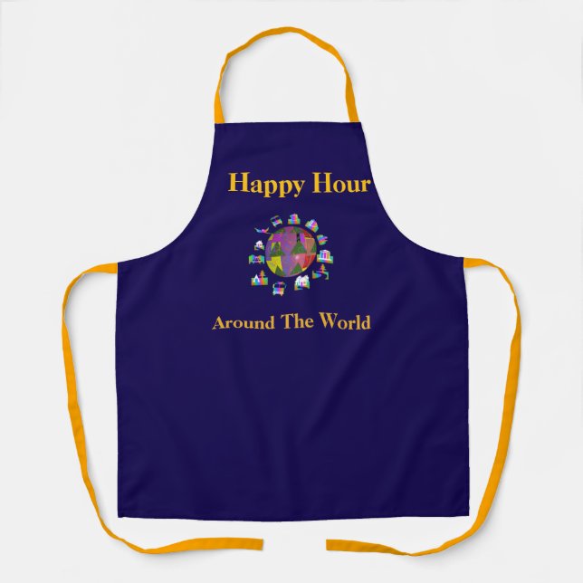 Tablier Happy Hour à travers le monde (Recto)