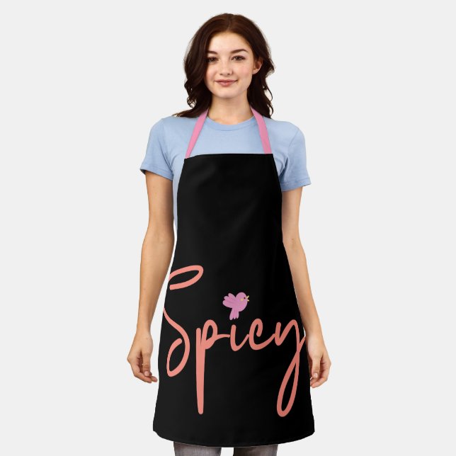 TABLIER HAPPY ROSE ÉPICÉ OISEAU BOUDDY STANDARD APRON (Porté)