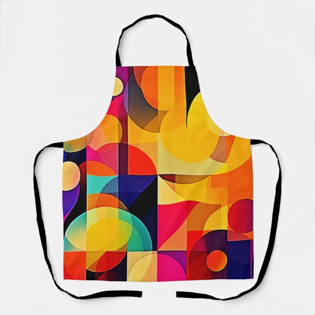 Tablier Harmonie géométrique vive (Recto)