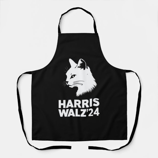 Tablier Harris Waltz 2024 Élection Drôle Chat Kamala Tim  (Recto)