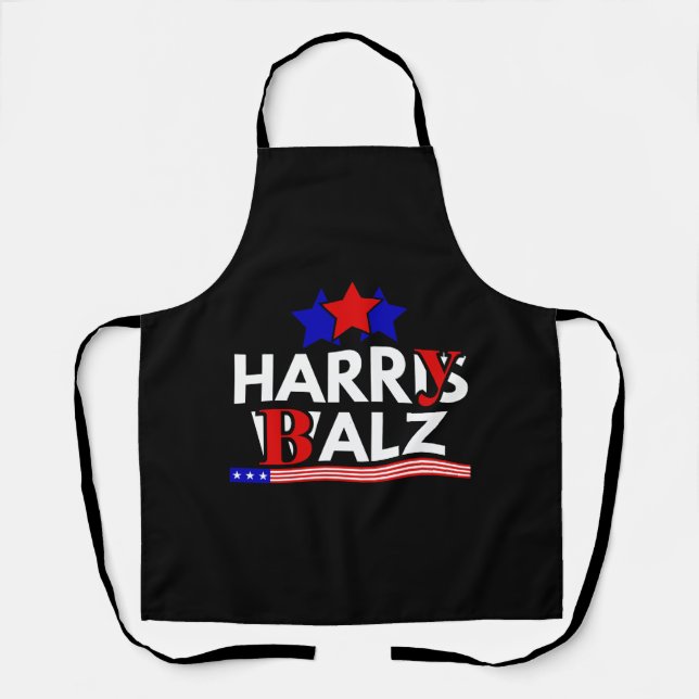 Tablier Harris Walz 24 Harry Balz 2024 Mème Démocrates (Recto)