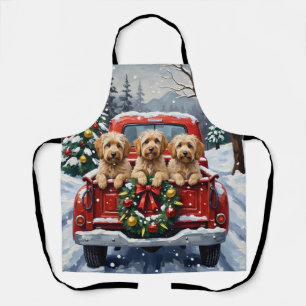 Tablier Havanese Noël Camion Rouge Fêtes