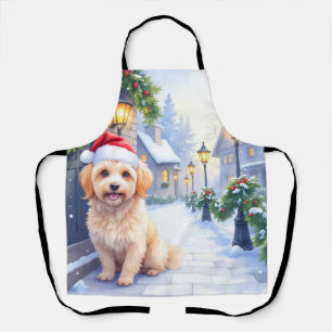 Tablier Havanese Village enneigé Promenade Chapeau de Père