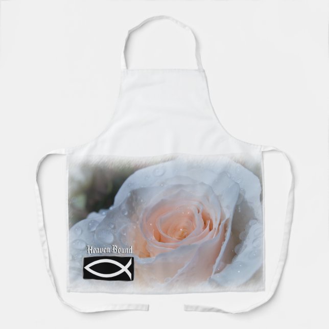 Tablier Haven Bound White Rose Apron (Recto)