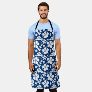 TABLIER HAWAIIAN HULA (HIBISCUS) NAVY