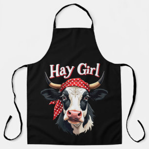 Tablier Hay Girl Farmer Funny Cattle Cow Farm Amateurs