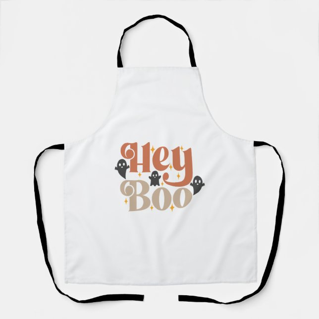 Tablier Hé Boo Boho Halloween Hé Boo Fantôme (Recto)