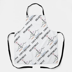 Tablier Heartbeat Life's Rhythm ECG/EKG Electrocardiogramm