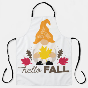 Tablier Hello Fall gnome