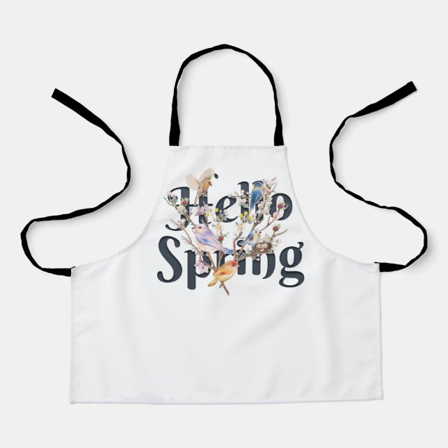 Tablier Hello Spring Birds (Recto)
