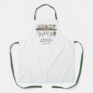 Tablier Herbaliste Botanique Aquarelle