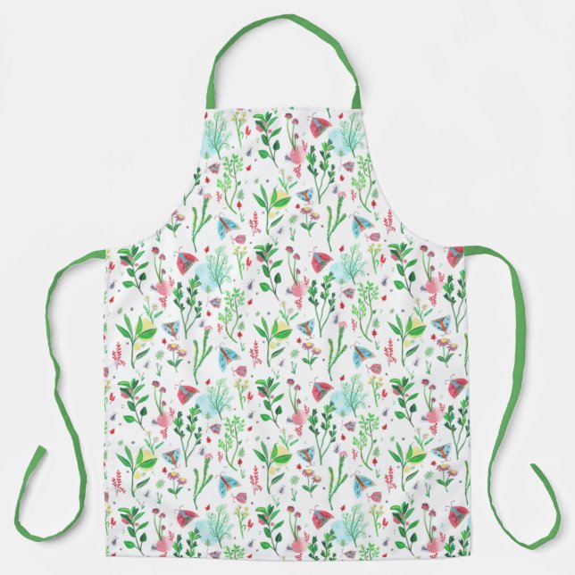 Tablier Herbes et bugs Apron botanique (Recto)