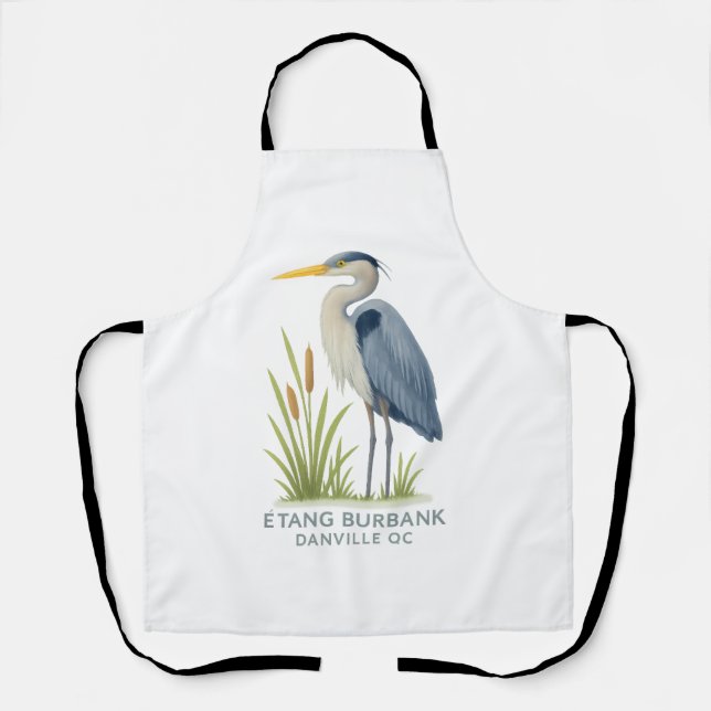 Tablier Héron bleu – Étang Burbank Danville QC | Design na (Recto)