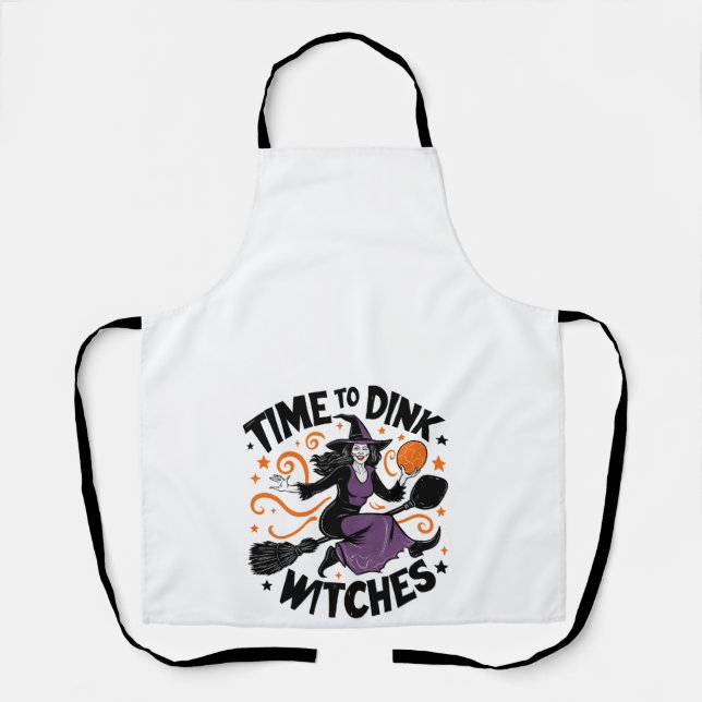 Tablier Heure de Dink Witts Halloween Pickleball Éffrayant (Recto)