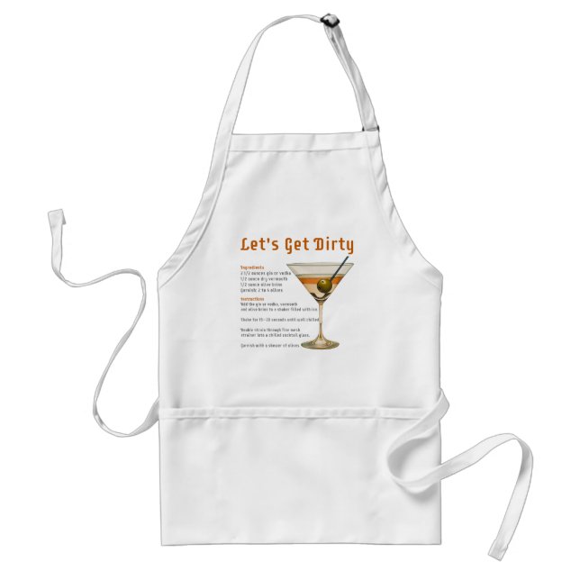 Tablier Heure du cocktail : découvrez la recette du Dirty  (Devant)