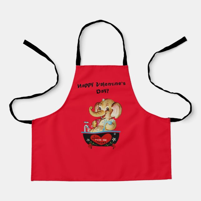 Tablier Heureuse Sainte-Valentin Cuisine enfants Apron Ele (Recto)