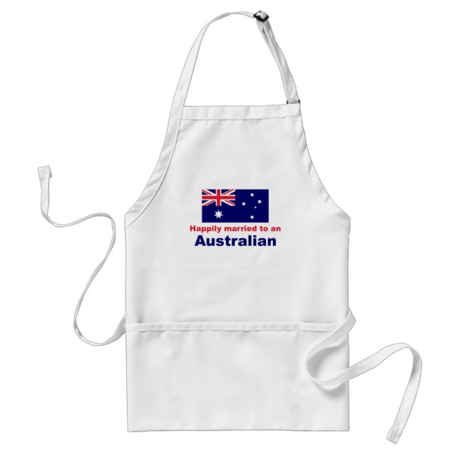 Tablier Heureusement marié à un Australien (Devant)
