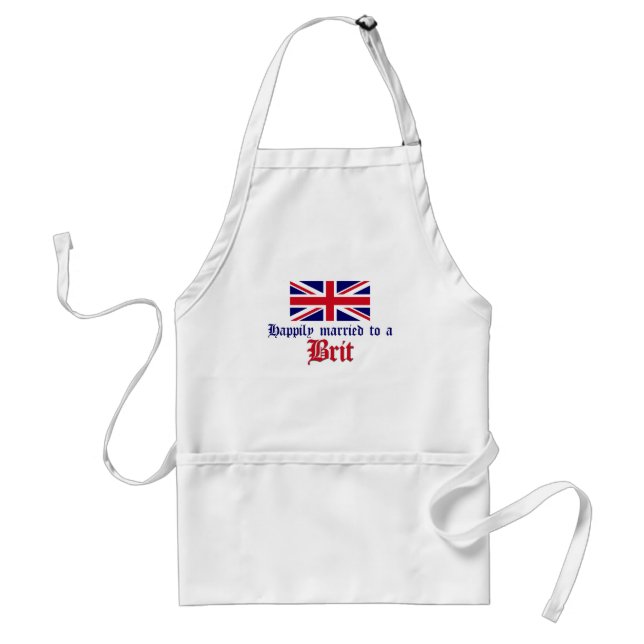 Tablier Heureusement marié à un Britannique (Devant)