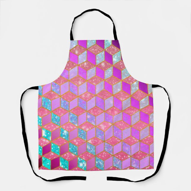Tablier Hexagon en forme de diamant doré en Pastel V (Recto)