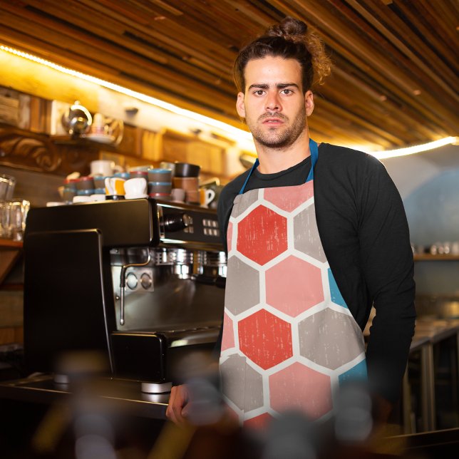 Tablier Hexagon monochrome (Créateur téléchargé)