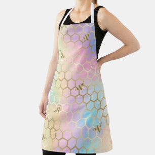 Tablier hexagones pastel