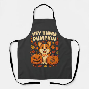Tablier Hey There Citrouille Corgi Halloween Citrouilles A