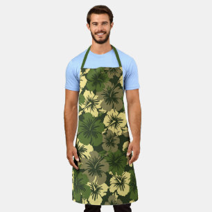 Tablier Hibiscus épopé L'Olive Floral hawaïen