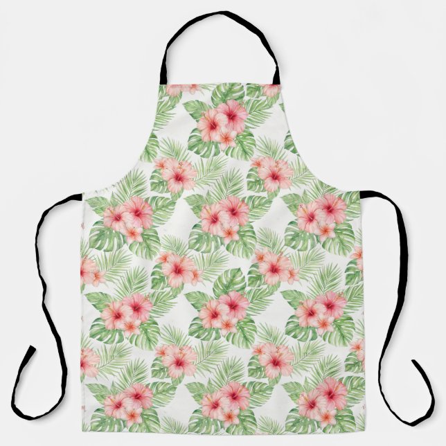 Tablier Hibiscus Tropical pour la Fête des Mères (Recto)