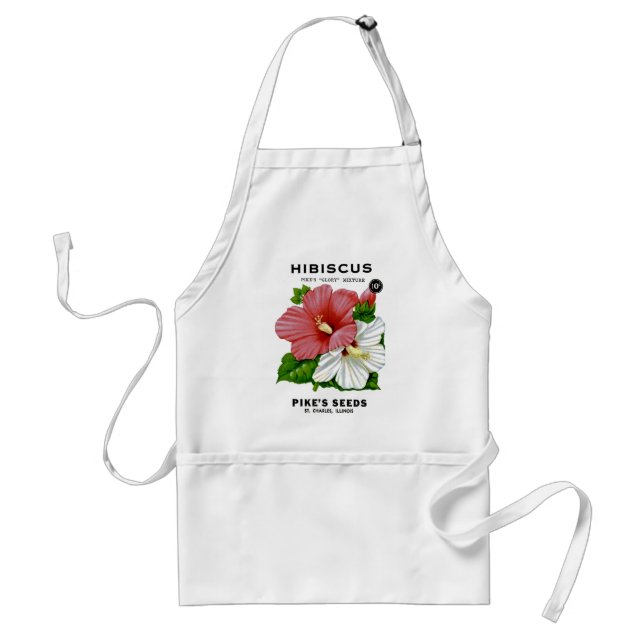 Tablier Hibiscus Vintage Seed Packet (Devant)