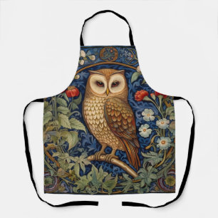 Tablier Hibou dans le jardin style William Morris