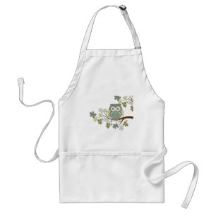 Tablier Hibou de point de polka dans l'arbre