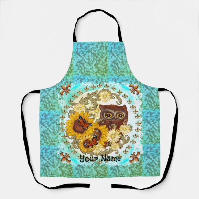 Tablier Hibou Tournesol   (Recto)