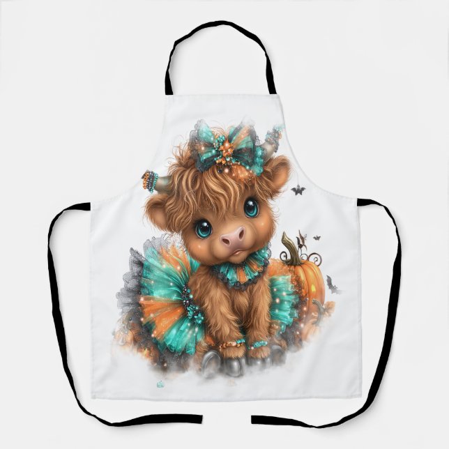 Tablier Highland Cow Farm Halloween (Recto)