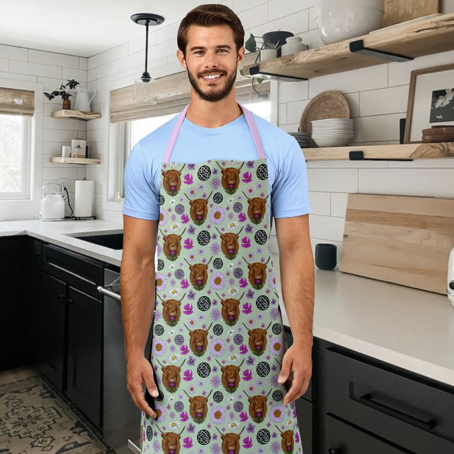 Tablier Highland Scottish Vache Purple Celple Knot Work (Créateur téléchargé)